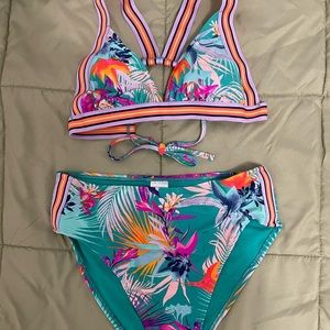 two-piece high waisted bikini